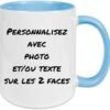 mug personnalisé bleu clair