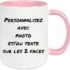 Mug personnalisé rose
