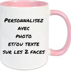 Mug personnalisé rose