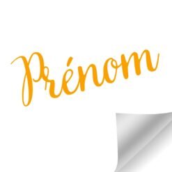 Sticker prénom personnalisé en vinyle découpé, police manuscrite