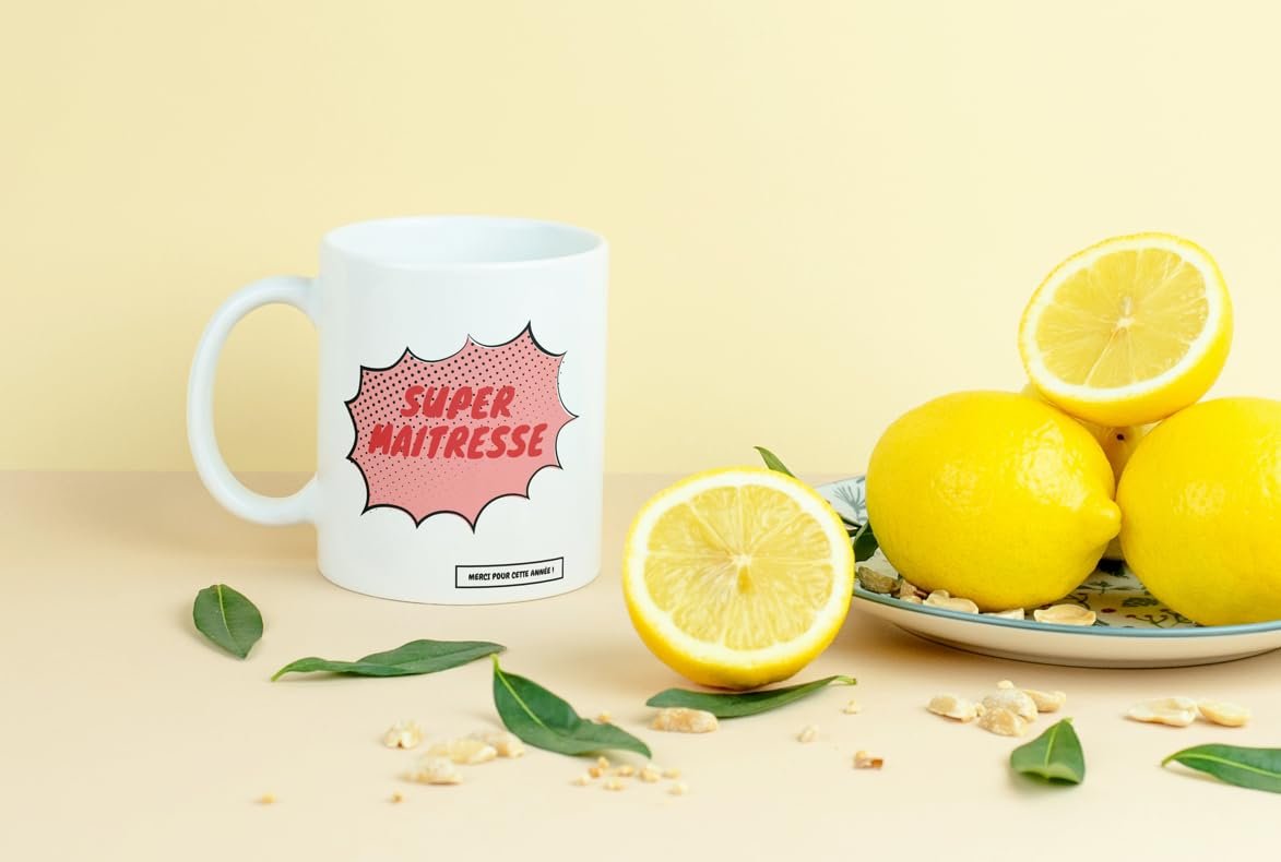 Mug Super Maîtresse à côté de citrons
