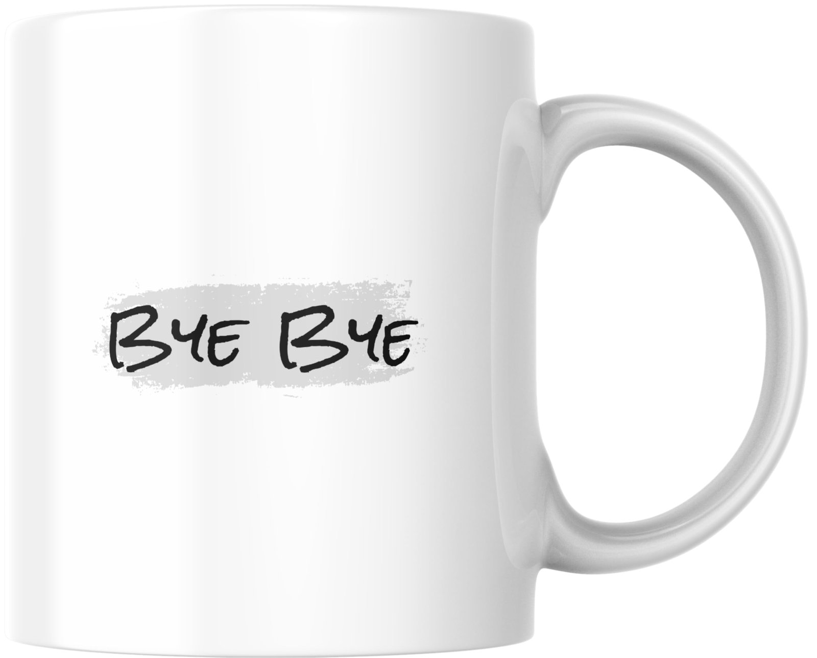 Face arrière du mug collègue extra avec l’inscription Bye Bye