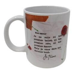 Mug lettre d’amour vu de face