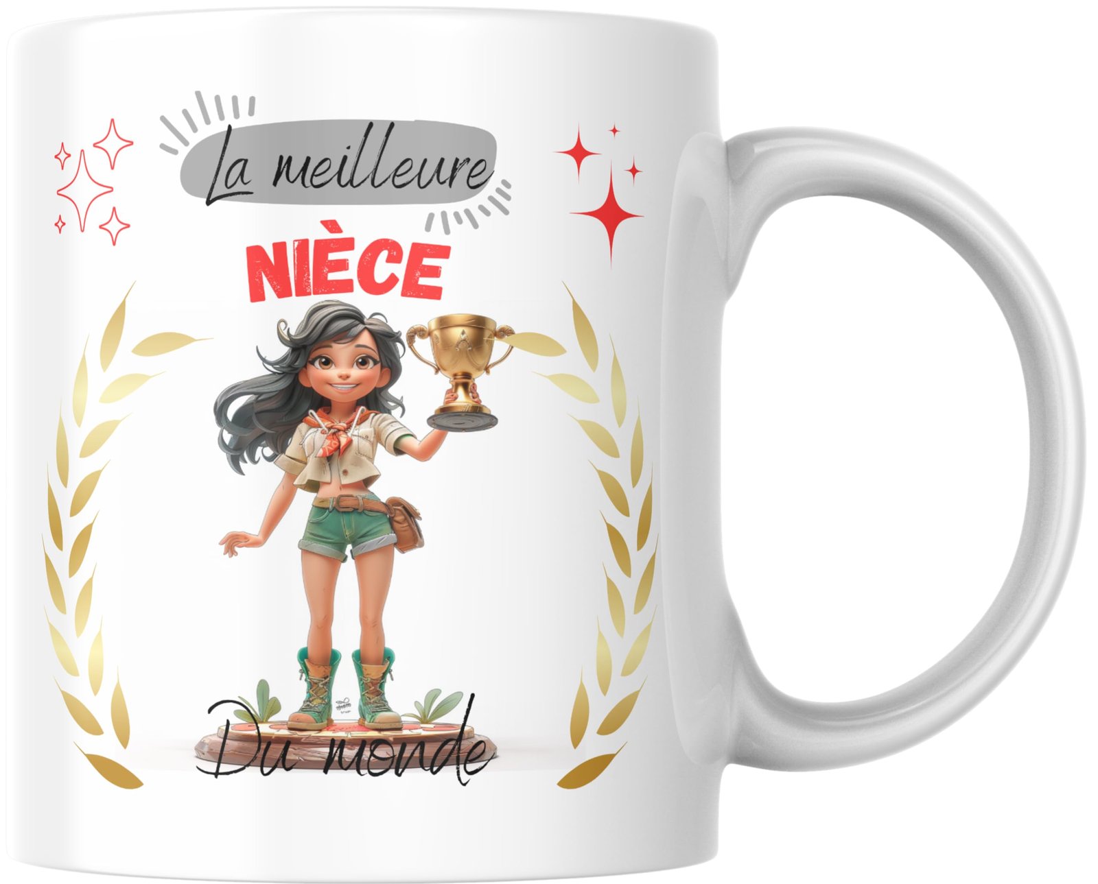 Mug La meilleure nièce du monde, autre angle