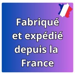 Visuel indiquant que la plaque boîte aux lettres est fabriquée et expédiée depuis la France