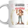 Mug meilleure filleule du monde avec jeune fille illustrée tenant une coupe