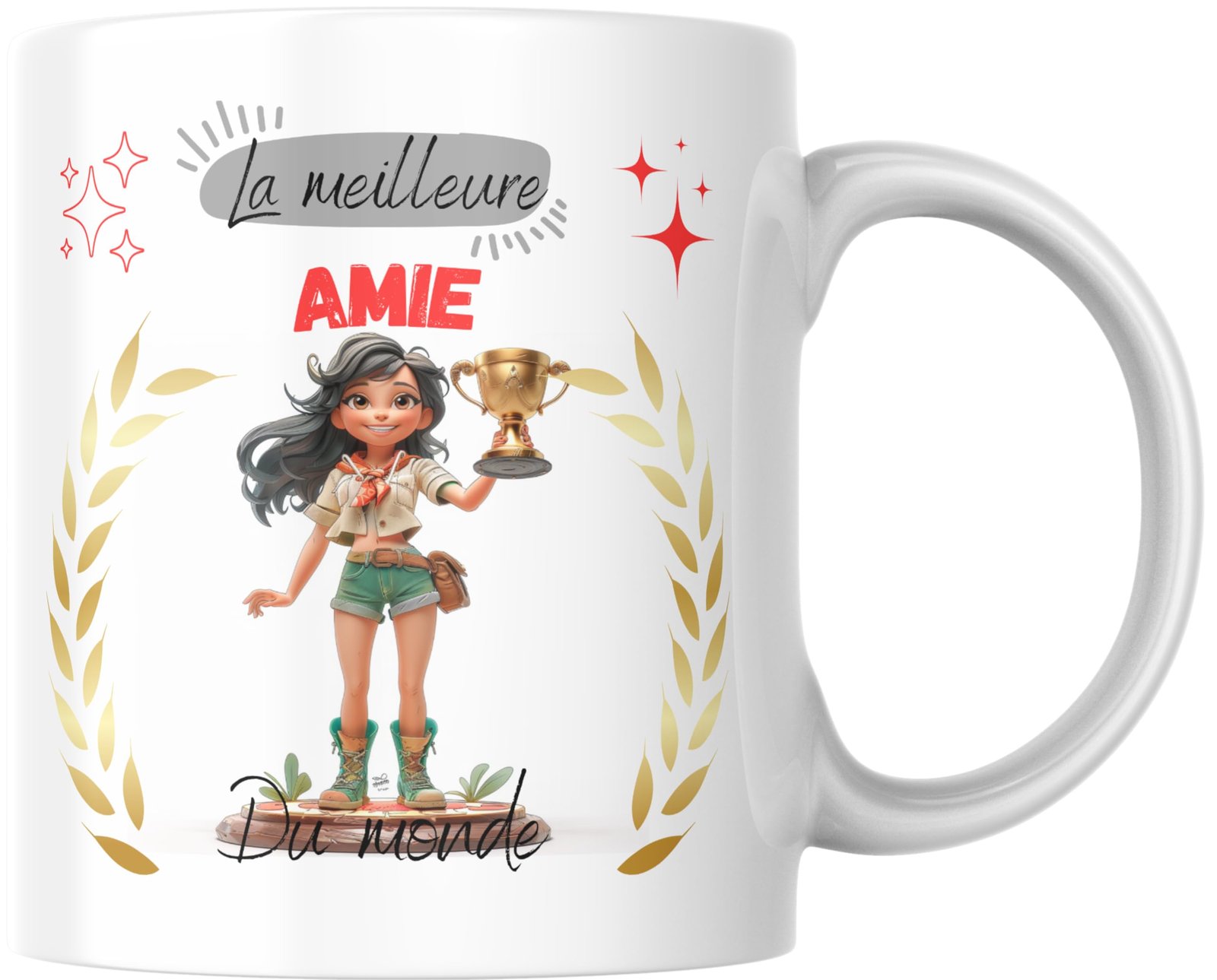 Mug La meilleure amie du monde vu de biais