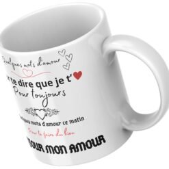 Mug Bonjour mon amour vu en plongée