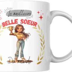 Mug La meilleure belle-sœur du monde vu de biais