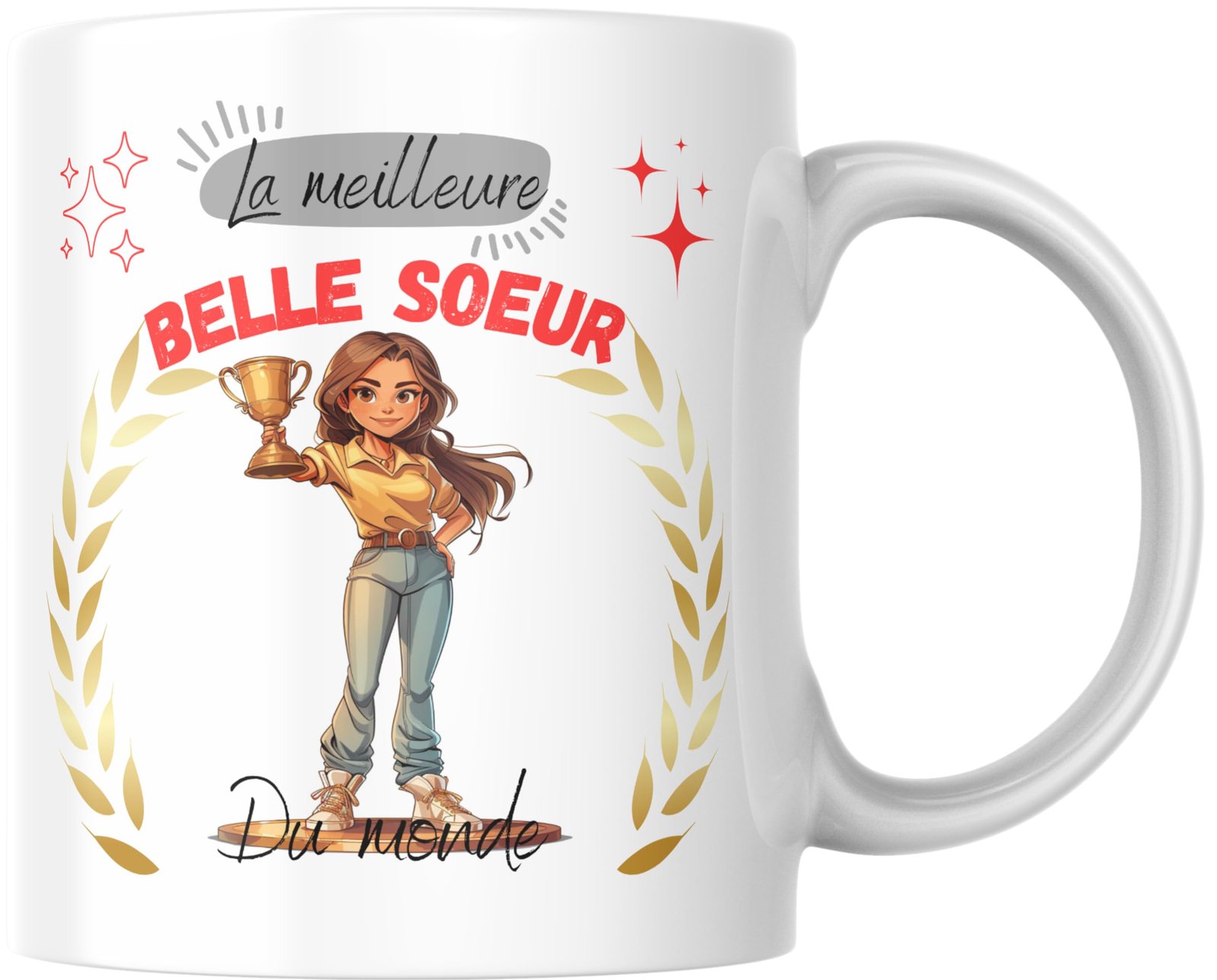 Mug La meilleure belle-sœur du monde vu de biais