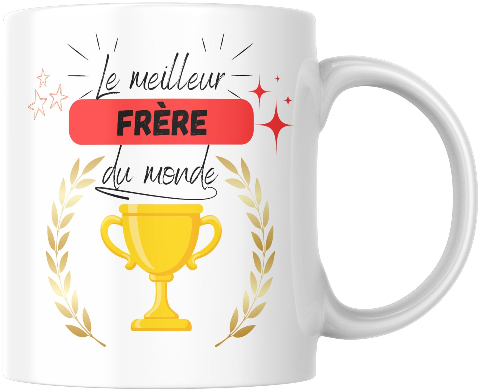 Mug Le meilleur frère du monde de trois quarts