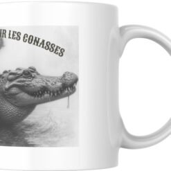 Les deux faces du mug humour licorne et crocodile