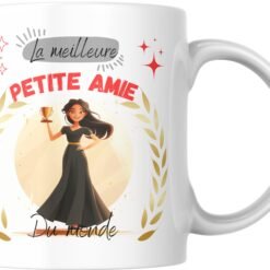 Mug La meilleure petite amie du monde vu de biais