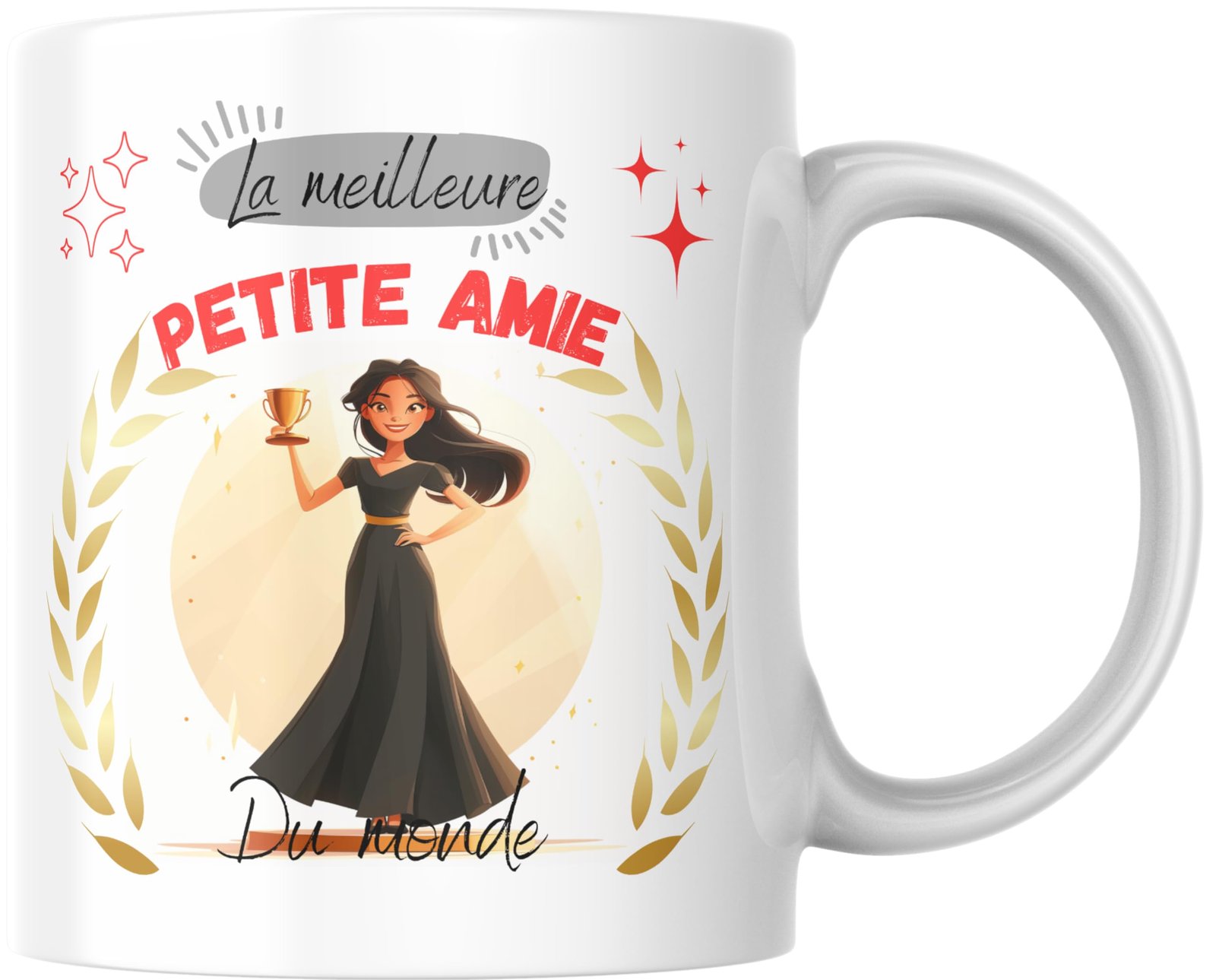 Mug La meilleure petite amie du monde vu de biais