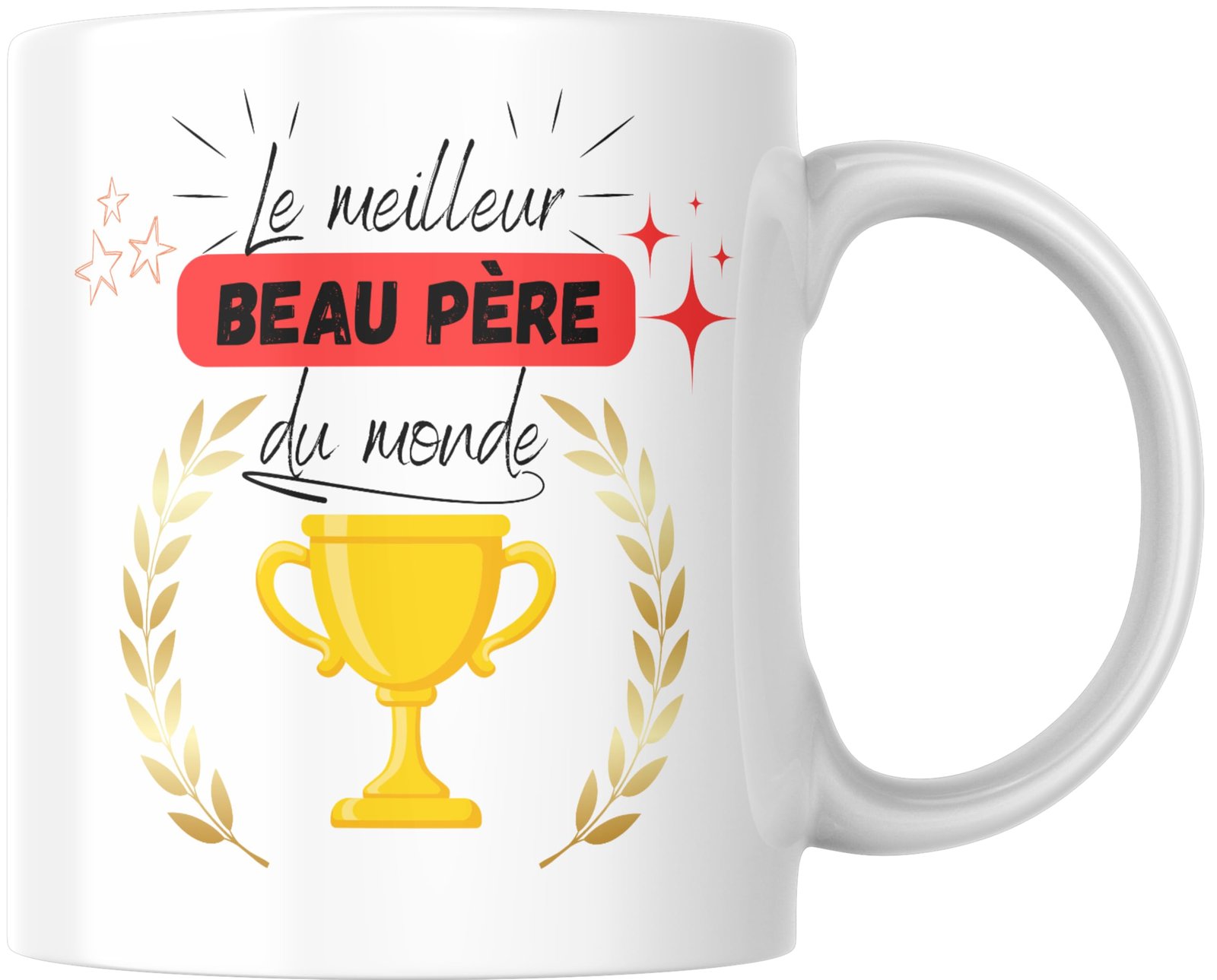Mug Le meilleur beau-père du monde vu de côté