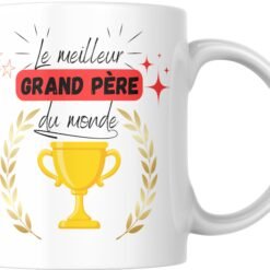 Mug Le meilleur grand-père du monde de profil, bannière rouge