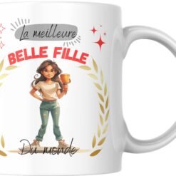 Mug La meilleure belle-fille du monde vu de biais