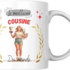 Mug La meilleure cousine du monde vu de biais
