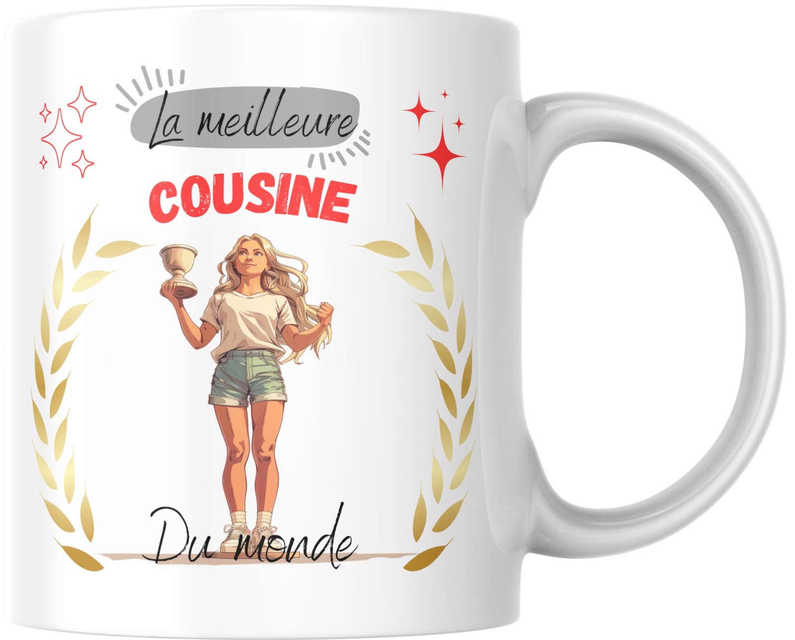 Mug La meilleure cousine du monde vu de biais