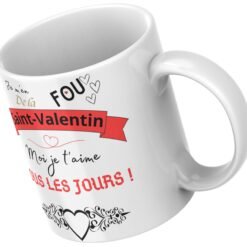 Mug Saint-Valentin humour vu en plongée