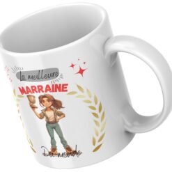 Mug La meilleure marraine du monde vu de biais