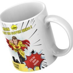 Mug papa super héros vu en plongée