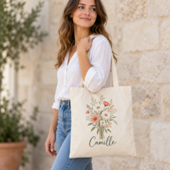 Sac tote bag personnalisé en coton naturel – 38 × 42 cm – Image 4