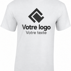 Tee-shirt blanc homme personnalisé – Texte, photo ou logo