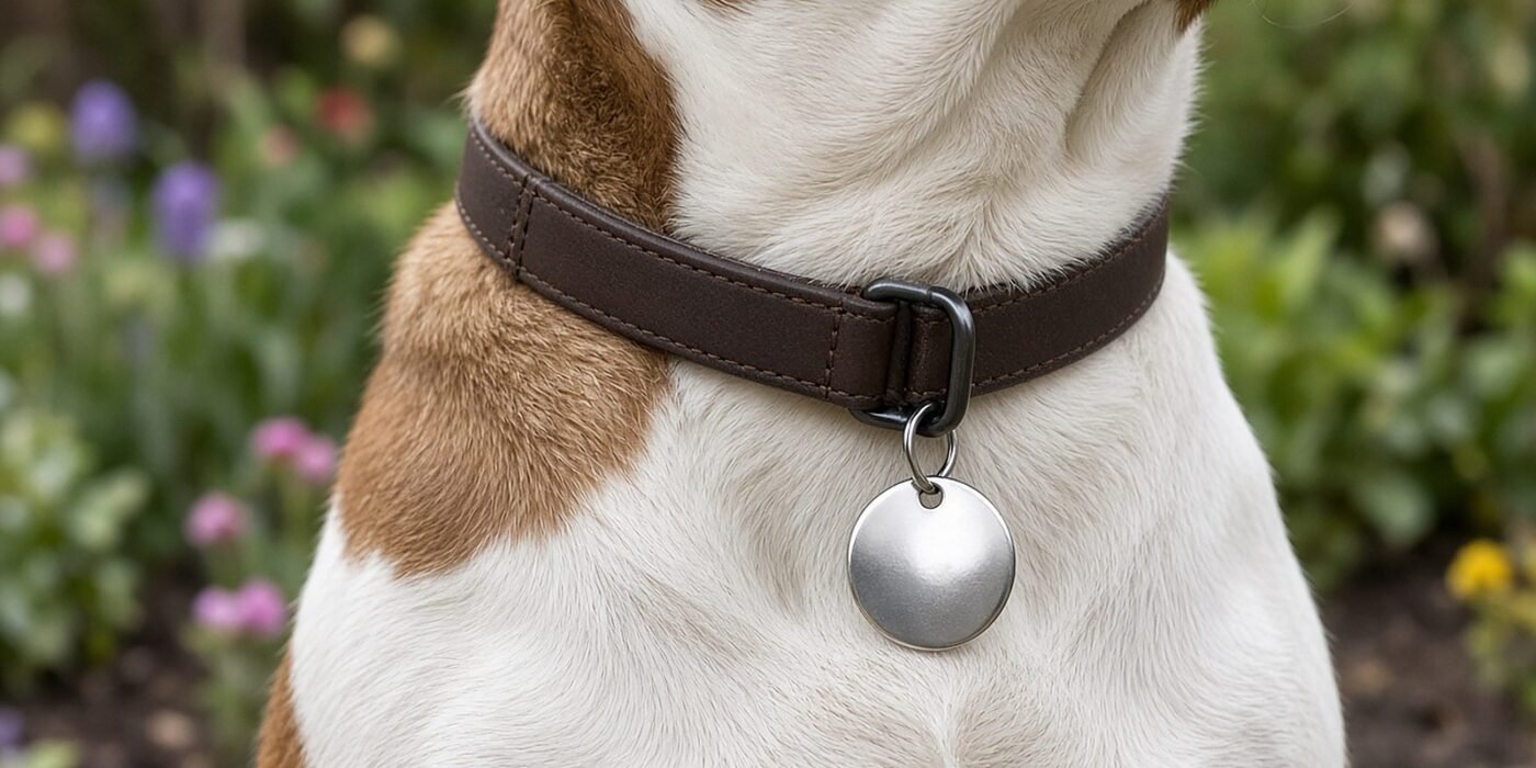 Médaille personnalisée au collier d'un chien