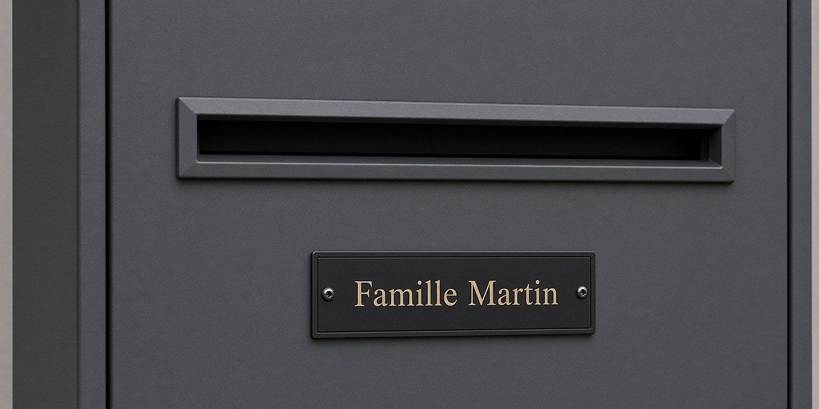 Plaque de boîte aux lettres gravée