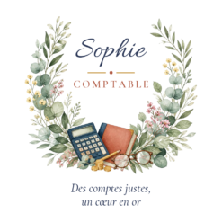 Visuel du mug comptable personnalisé avec le prénom Sophie