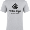 Tee-shirt gris sport homme personnalisé – Texte, photo ou logo
