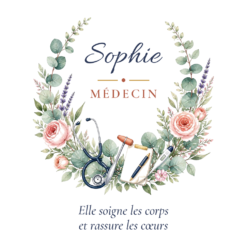 Visuel du mug médecin femme personnalisé avec le prénom Sophie