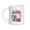 Mug 30 ans – mug blanc vu de face