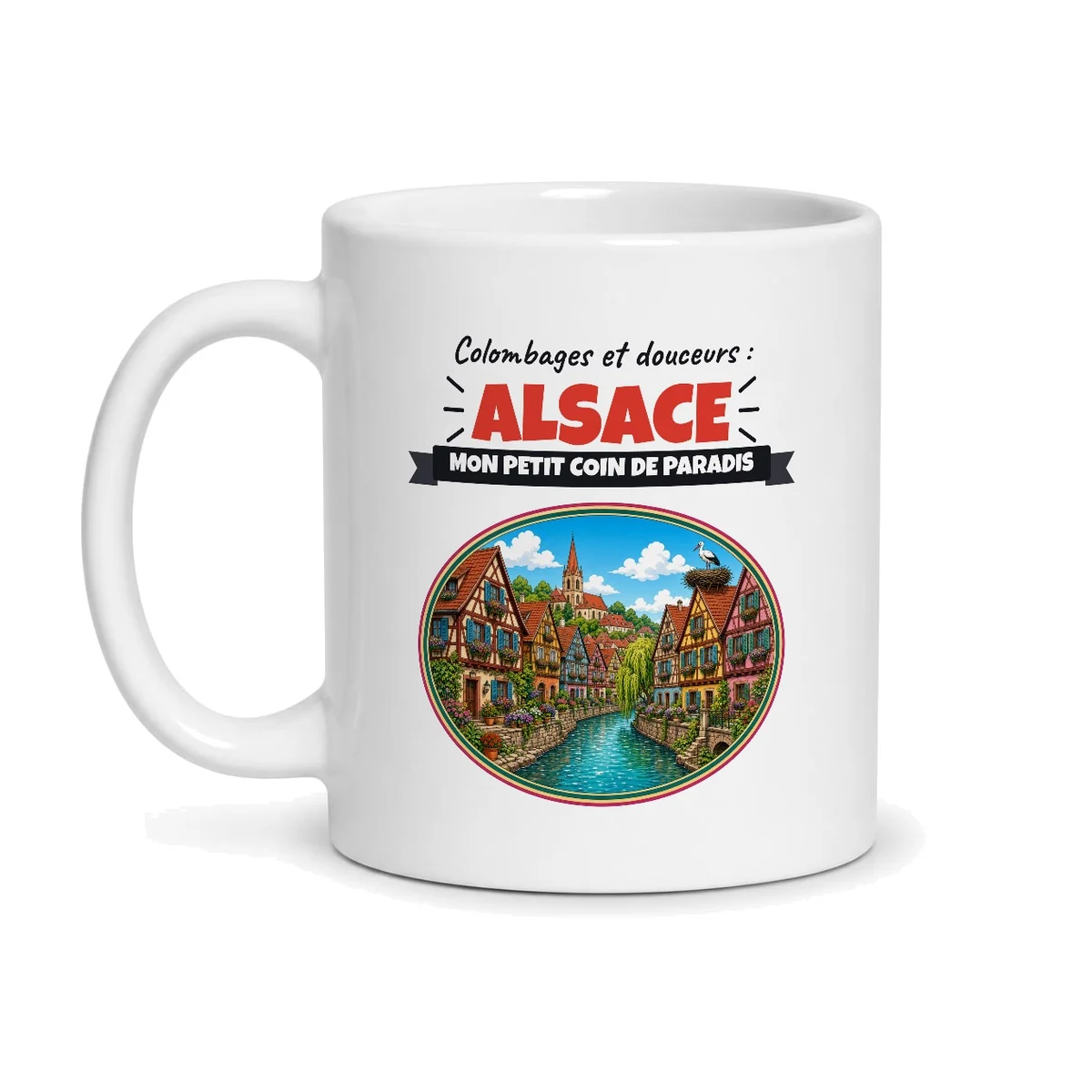 Mug Alsace – mug blanc vu de face