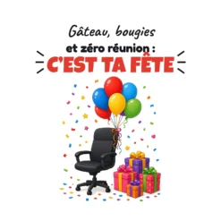 Mug anniversaire collègue – visuel imprimé face arrière