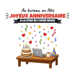 Mug anniversaire collègue – visuel imprimé face avant