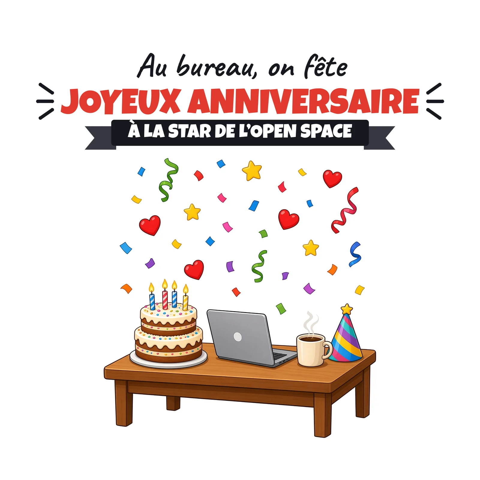 Mug anniversaire collègue – visuel imprimé face avant