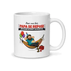 Mug anniversaire papa – mug blanc vu du dos