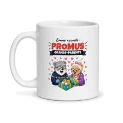 Mug annonce grossesse grands-parents – mug blanc vu de face