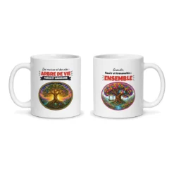 Mug arbre de vie – les deux faces du mug côte à côte