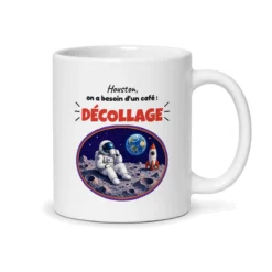 Mug astronaute – mug blanc vu du dos