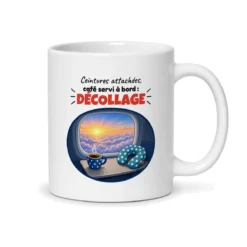 Mug avion – mug blanc vu du dos