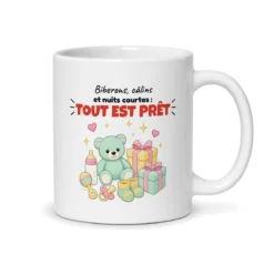 Mug baby shower – mug blanc vu du dos
