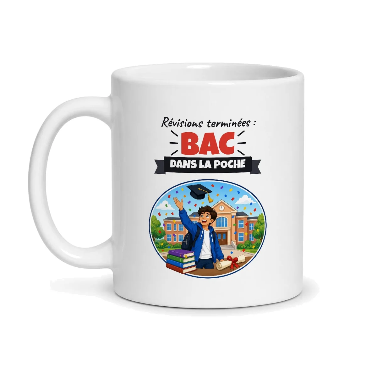 Mug bac – mug blanc vu de face