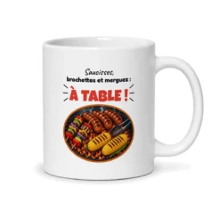 Mug barbecue – mug blanc vu du dos