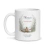 Mug barbier personnalisé prénom – mug blanc vu de face