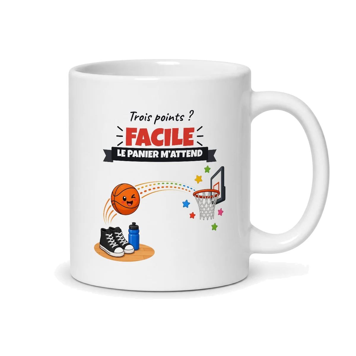 Mug basket – mug blanc vu du dos