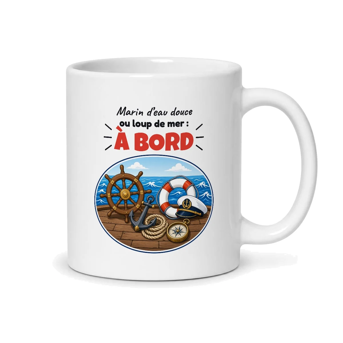 Mug bateau – mug blanc vu du dos