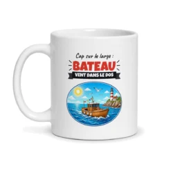 Mug bateau – mug blanc vu de face